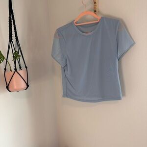 Light Blue Sheer Women's Top
